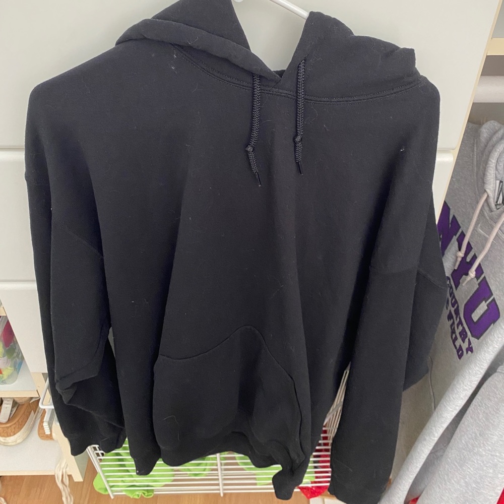 plain black oversized hoodie